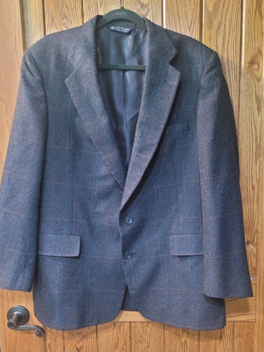 Men's Windowpane Wool Blazer